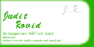 judit rovid business card